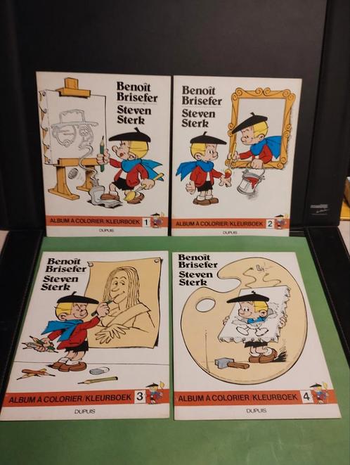 1978 BENOIT BRISEFER 4 cahiers à colorier PEYO et DUPUIS, Collections, Personnages de BD, Comme neuf, Livre ou Jeu, Gaston ou Spirou