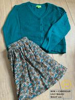 Setje Lily Balou maat 110: rok bloemen + cardigan, Enlèvement ou Envoi, Ensemble, Utilisé, Lily balou