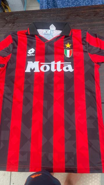 Chemise A-C Milan originale 93-94 R. Baggio, Sports & Fitness, Football, Enlèvement ou Envoi, Utilisé, Maillot