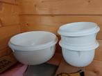 3 pots Tupperware blancs, Comme neuf, Enlèvement ou Envoi, Blanc, Bol ou Canette