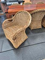 6 rotan tuinstoelen, Tuin en Terras, Ophalen of Verzenden, Gebruikt, Rotan