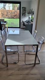 Tafel + 4 stoelen, Huis en Inrichting, Ophalen, Gebruikt, Overige kleuren, Vier