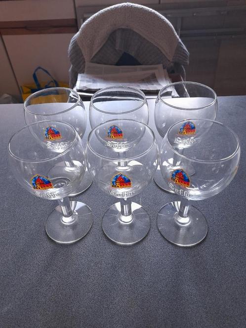 Glazen Leffe Abbij 6 stuk's 25 cl van een collega, Verzamelen, Biermerken, Gebruikt, Glas of Glazen, Leffe, Ophalen