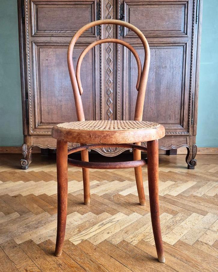 Vintage Thonet No.14 bistrostoel naturel, Antiek en Kunst, Antiek | Meubels | Stoelen en Sofa's, Ophalen