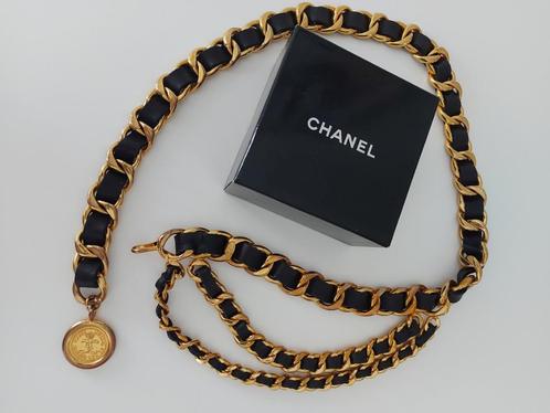 Chanel riem, Handtassen en Accessoires, Kettingen, Gebruikt, Goud, Zwart, Ophalen