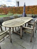 Teak tuinset, Tuin en Terras, Ophalen, Gebruikt, 6 zitplaatsen, Teakhout