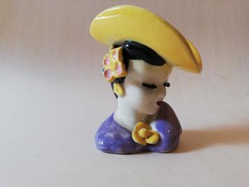 Vintage Lady head vaasje Japan beschikbaar voor biedingen
