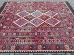Groot Afghaans handgeknoopt modern kelim tapijt-345 x 245 cm, Rouge, Comme neuf, Rectangulaire, Enlèvement
