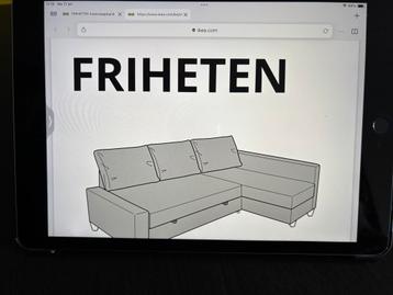 Hoekslaapbank met opbergruimte (Friheten Ikea) beschikbaar voor biedingen