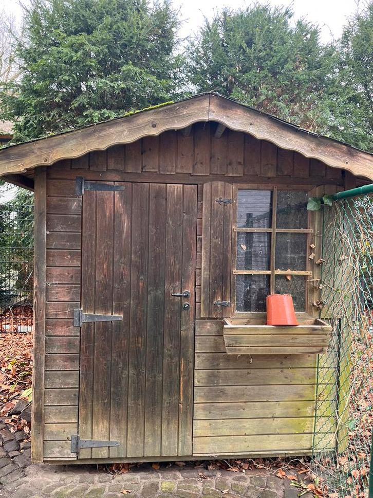 Tuinhuis op te halen, Jardin & Terrasse, Abris de jardin, Utilisé, Abri de jardin, Bois, Moins de 250 cm, 200 à 400 cm, 1 fenêtre