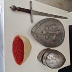 deco gotisch zwaard/schild en helm, Antiquités & Art, Enlèvement