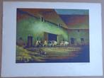 PROSPER COLPAERT / KOEIEN BOERDERIJ / KLEURLITHO / 57x76cm, Ophalen of Verzenden