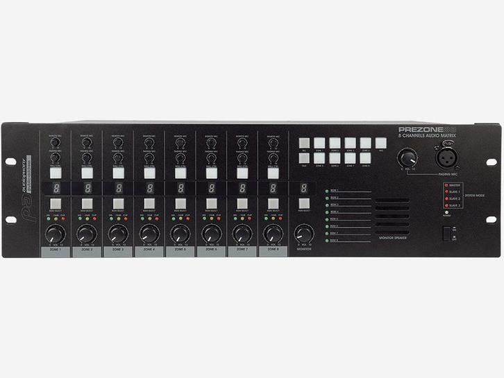 Audiophony PREZONE 88 - 8 Channel, Muziek en Instrumenten, Mengpanelen, Gebruikt, 5 tot 10 kanalen, Microfooningang, Ophalen of Verzenden