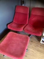vintage IKEA fauteuil Lunna (havberg) 4 stuks en voetbanken, Huis en Inrichting, Ophalen, Vintage, Zo goed als nieuw, 75 tot 100 cm