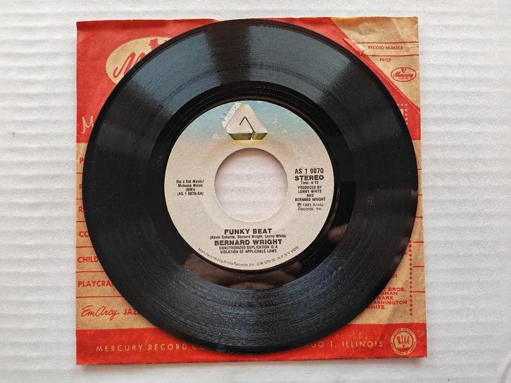 BERNARD WRIGHT - Funky beat (single), CD & DVD, Vinyles Singles, Comme neuf, Single, Pop, 7 pouces, Enlèvement ou Envoi