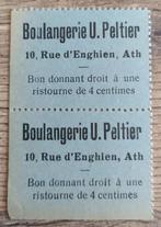 Noodgeld 2x 4 centimes - Boulangerie Ath, Postzegels en Munten, Ophalen of Verzenden, Los biljet