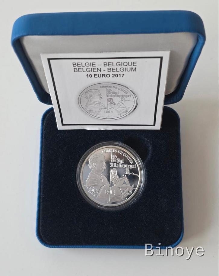 Belgique 10€ 2017 Uilenspiegel – Argent 925 – Proof – Box, Timbres & Monnaies, Monnaies | Europe | Monnaies euro, 10 euros, Belgique