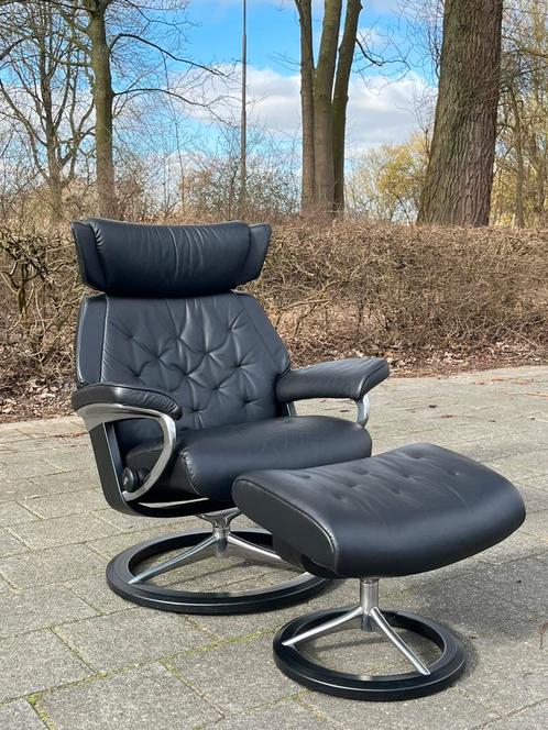 Stressless relax fauteuil met voetenbank, Huis en Inrichting, Fauteuils, Zo goed als nieuw, Ophalen of Verzenden