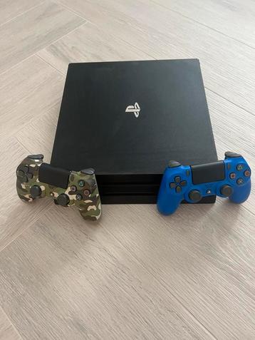 PS4 Pro + 2 controllers + kabels