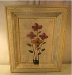 Œuvre magnifiquement peinte « Fleurs roses et jaunes  62x50, Enlèvement ou Envoi