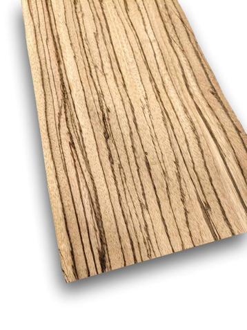 Zebrano fineer | 100x19 cm, Verzenden, Nieuw