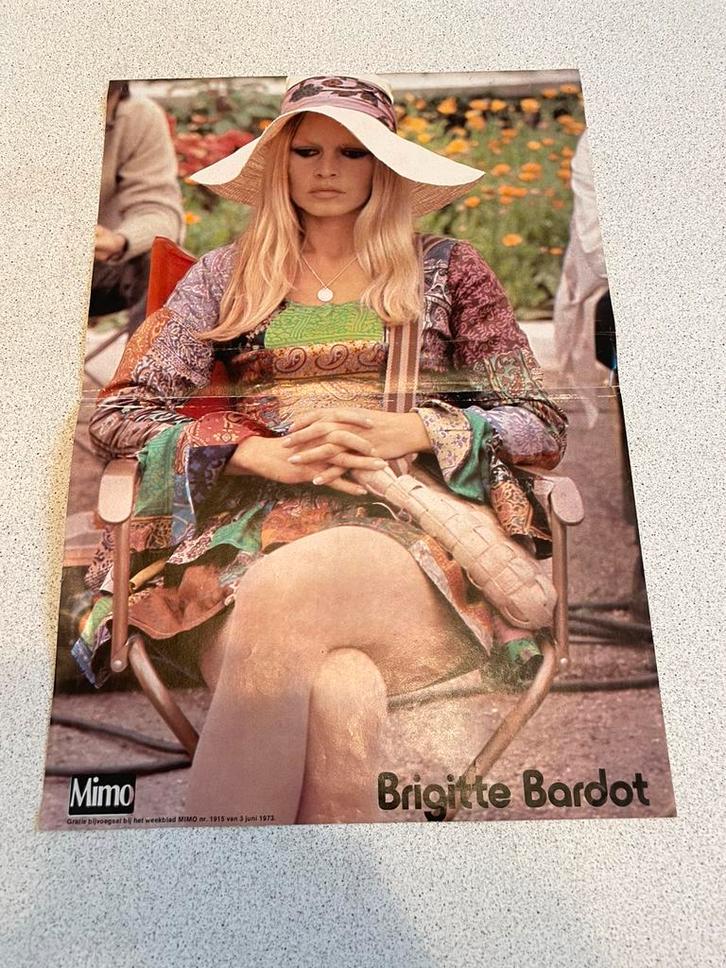 Poster Brigitte Bardot( 27x39 cm), Verzamelen, Posters, Gebruikt, Film en Tv, Verzenden