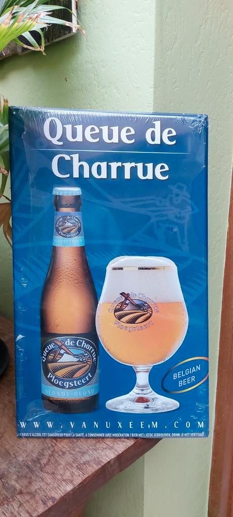 Reclamebord bier Ploegsteert blond / Queue de Charrue blonde, Verzamelen, Biermerken, Nieuw, Reclamebord, Plaat of Schild, Overige merken