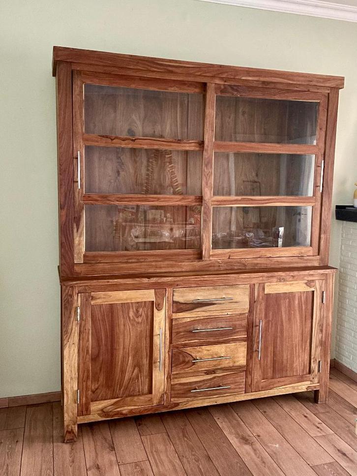 Dressoir teakhout, Huis en Inrichting, Kasten | Dressoirs, Zo goed als nieuw, 150 tot 200 cm, 25 tot 50 cm, Met lade(s), Met deur(en)