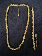 Nieuwe halsketting met bijpassende armband, Ophalen of Verzenden, Nieuw, Goud, Verstelbaar