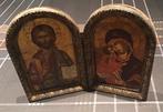 Tweeluik icoon Jesus en Maria, Antiek en Kunst, Ophalen