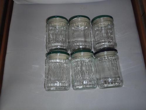 6 glazen potjes 580 ml, Huis en Inrichting, Keuken | Servies, Zo goed als nieuw, Kom(men), Glas, Ophalen of Verzenden