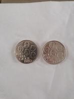 2 zilveren munten van 500 Belgische frank 1980, Postzegels en Munten, Zilver, Ophalen of Verzenden, Zilver