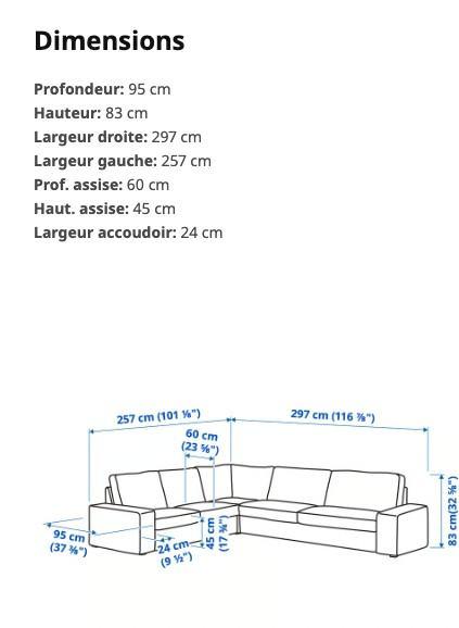 IKEA KIVIK bank, Huis en Inrichting, Zetels | Zetels, Zo goed als nieuw, Hoekbank, Vierpersoons of meer, Stof, Ophalen