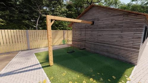 Aanbouw Schommel Asterix – 2,5m – Grijs gespoten, Kinderen en Baby's, Speelgoed | Buiten | Speelhuisjes, Nieuw, Ophalen of Verzenden