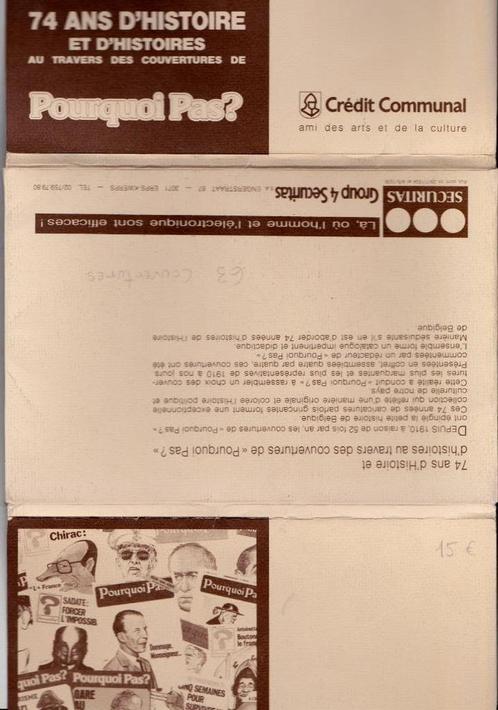 POURQUOIS PAS ? - 74 ans d'histoire par des couvertures, Boeken, Geschiedenis | Nationaal, Zo goed als nieuw, 20e eeuw of later