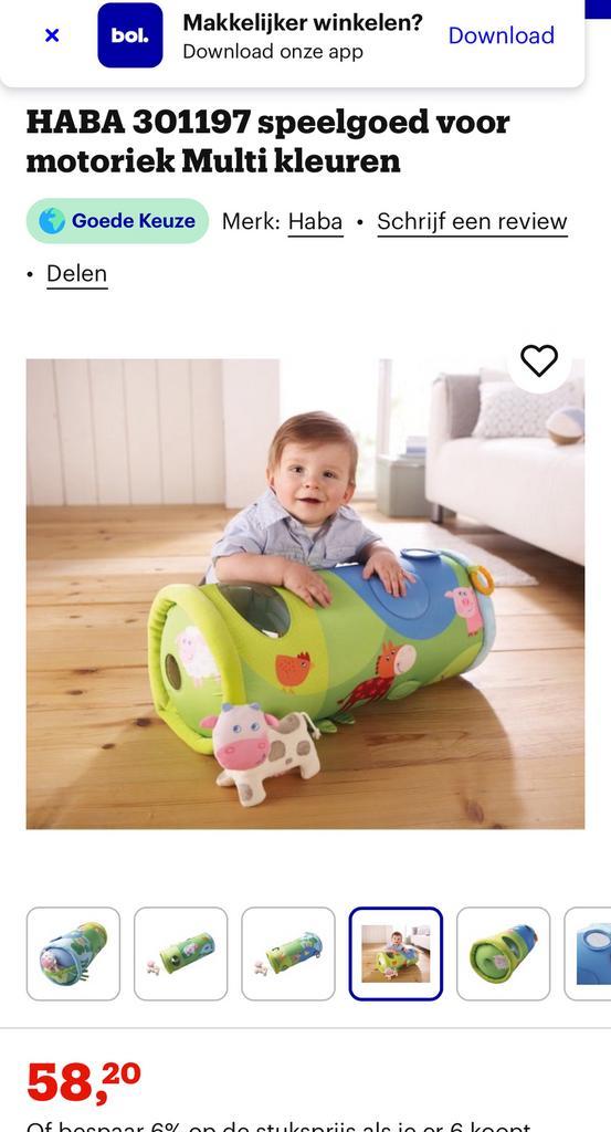 Haba Kruiprol Boerderij, Kinderen en Baby's, Speelgoed | Babyspeelgoed, Zo goed als nieuw, Overige typen, Ophalen