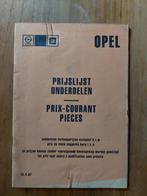 Opel oud boekje prijslijst onderdelen jaren 70-80, Livres, Enlèvement, Utilisé