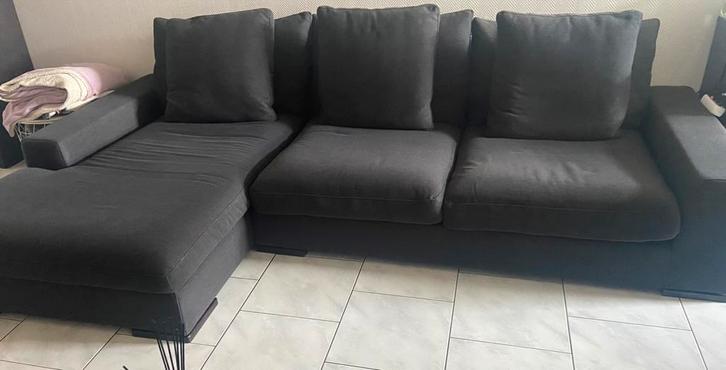 Bank met dagbed + 1 bank voor 2 personen, Huis en Inrichting, Zetels | Complete zithoeken, Gebruikt, Stof, Ophalen