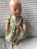 288. Babyborn: Nieuw groen jurkje met vosjes, Ophalen of Verzenden, Nieuw, Babypop