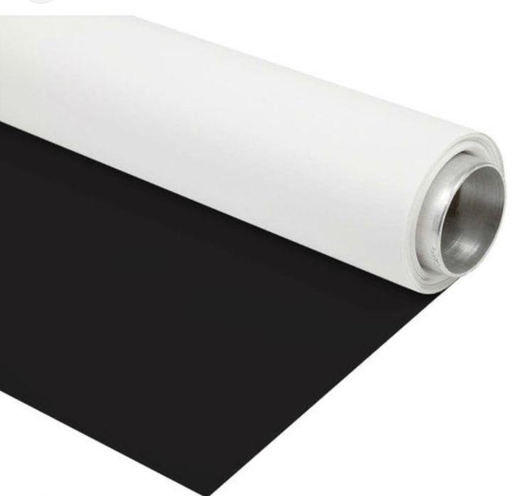 NIEUW fotografie achtergrondrol vinyl en 2x papier beide z-w, TV, Hi-fi & Vidéo, Photo | Studio photo & Accessoires, Neuf, Arrière-plan