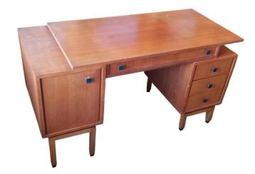 Bureau vintage MDK en Teck 1960's, Enlèvement, Comme neuf