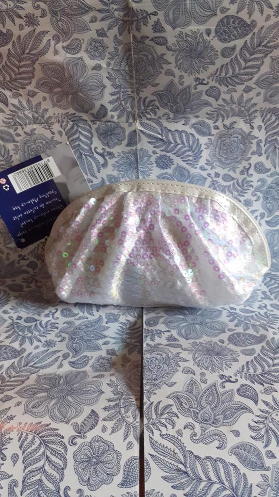 Trousse pour maquillage neuve paillettes rosées, Handtassen en Accessoires, Toilettassen, Wit, Ophalen of Verzenden