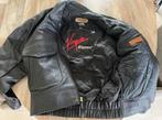Virgin Express jas jacket leather Collectors item, Comme neuf, Noir, Taille 48/50 (M), Perrone leather aviation