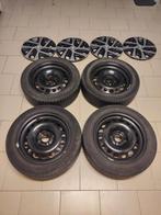 4 16 inch plaatmetalen velgen + wieldoppen - Citroen C3 Pica, Auto-onderdelen, 16 inch, Zomerbanden, Band(en)