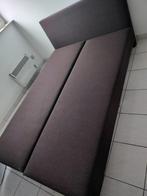 Een gestoffeerd bed voor twee persone het bed is al gebruikt, Huis en Inrichting, Slaapkamer | Bedden, Gebruikt, 70 cm of minder