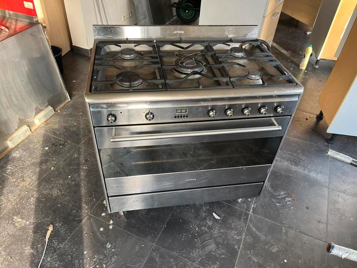 SMEG SCB91MFX5 fornuis + oven, Electroménager, Cuisinières, Utilisé, Autoportant, 60 cm ou plus, Enlèvement