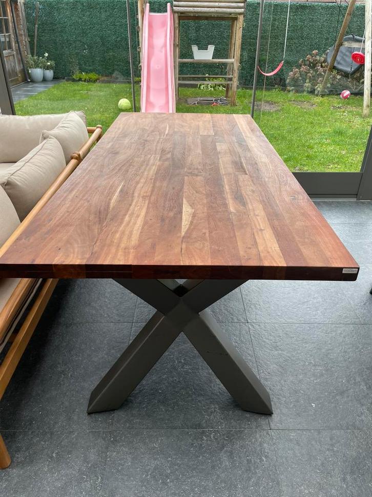 Eettafel Xooon 220x100 eikenhout, Huis en Inrichting, Tafels | Eettafels, Gebruikt, 50 tot 100 cm, 200 cm of meer, Vijf personen of meer