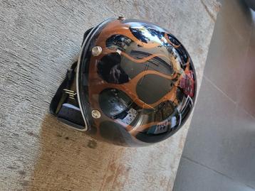 Biltwell bonanza helm gespoten door el guero M beschikbaar voor biedingen