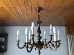 Antieke luster, 6 armen, 9 lichtpunten, Ophalen, Gebruikt, Metaal