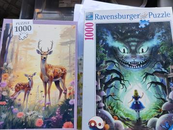 2 puzzels 1000 stukken beschikbaar voor biedingen